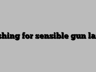 Fishing for sensible gun laws