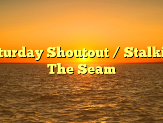 Saturday Shoutout / Stalking The Seam