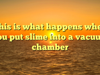 This is what happens when you put slime into a vacuum chamber