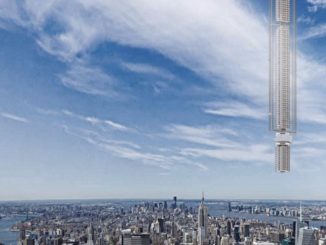 A US design firm has drawn up plans for a skyscraper that would hang from an asteroid