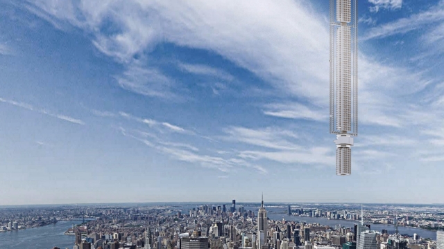 A US design firm has drawn up plans for a skyscraper that would hang from an asteroid