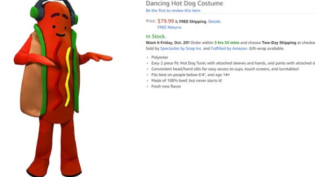 Snap is selling an $80 dancing hot dog Halloween costume