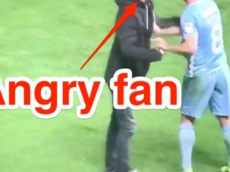 Watch this football fan nonchalantly invade the pitch to angrily berate his team