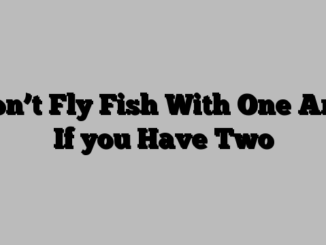 Don’t Fly Fish With One Arm If you Have Two