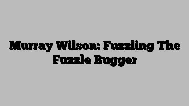 Murray Wilson: Fuzzling The Fuzzle Bugger