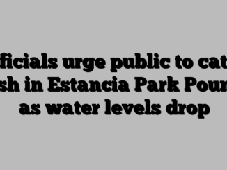 Officials urge public to catch fish in Estancia Park Pound as water levels drop