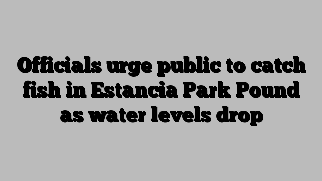 Officials urge public to catch fish in Estancia Park Pound as water levels drop