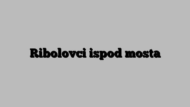 Ribolovci ispod mosta