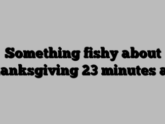 Something fishy about Thanksgiving 23 minutes ago