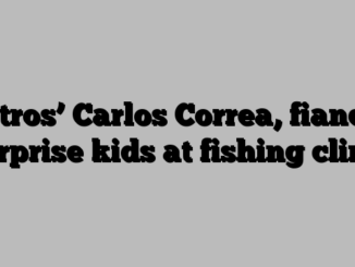 Astros’ Carlos Correa, fiancee surprise kids at fishing clinic