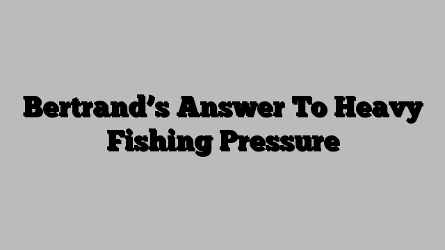 Bertrand’s Answer To Heavy Fishing Pressure