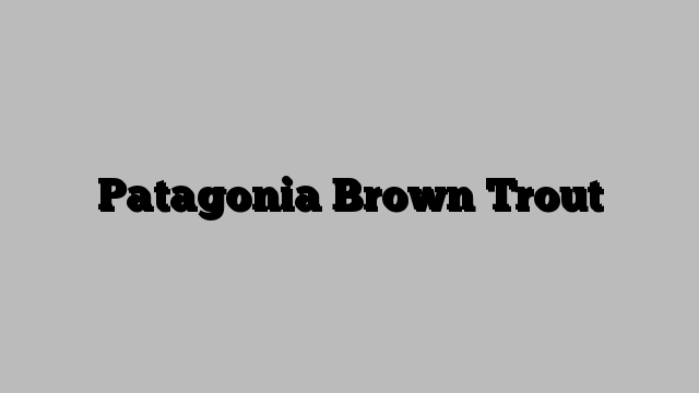 Patagonia Brown Trout