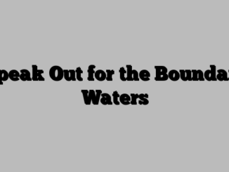 Speak Out for the Boundary Waters