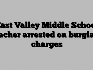 East Valley Middle School teacher arrested on burglary charges