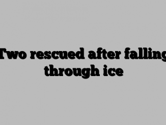 Two rescued after falling through ice