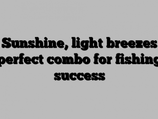 Sunshine, light breezes perfect combo for fishing success