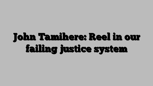 John Tamihere: Reel in our failing justice system