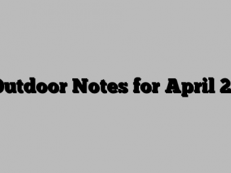 Outdoor Notes for April 28