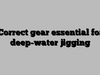 Correct gear essential for deep-water jigging
