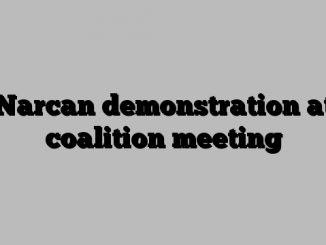 Narcan demonstration at coalition meeting
