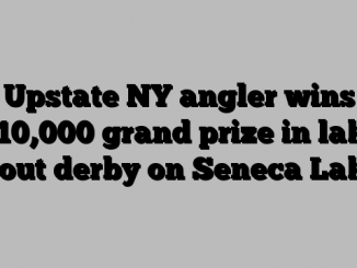 Upstate NY angler wins $10,000 grand prize in lake trout derby on Seneca Lake
