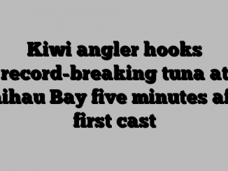 Kiwi angler hooks record-breaking tuna at Waihau Bay five minutes after first cast
