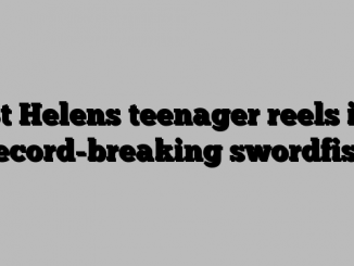 St Helens teenager reels in record-breaking swordfish