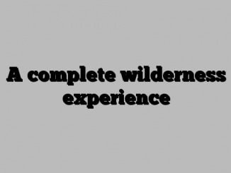 A complete wilderness experience
