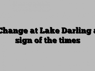 Change at Lake Darling a sign of the times