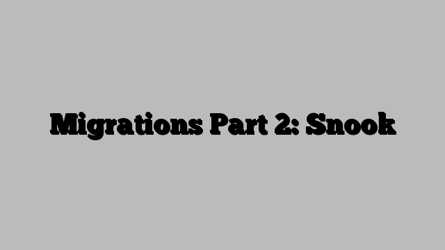 Migrations Part 2: Snook