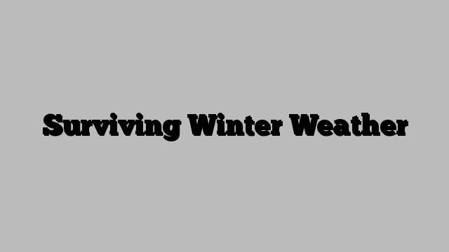 Surviving Winter Weather