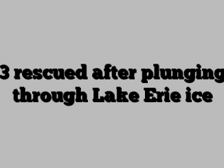 3 rescued after plunging through Lake Erie ice