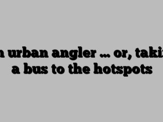 An urban angler … or, taking a bus to the hotspots