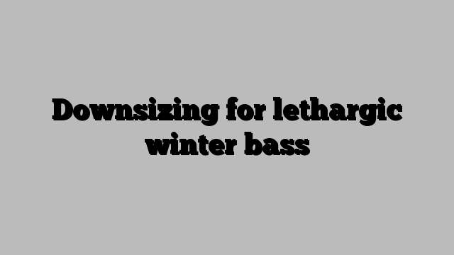 Downsizing for lethargic winter bass