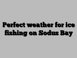 Perfect weather for ice fishing on Sodus Bay