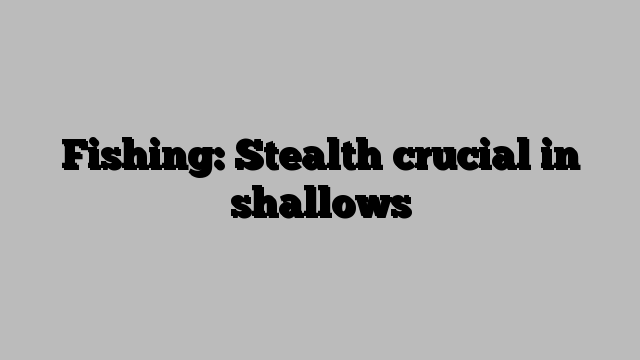 Fishing: Stealth crucial in shallows