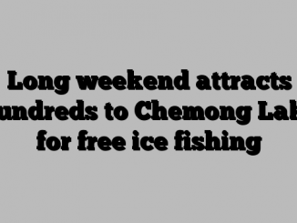 Long weekend attracts hundreds to Chemong Lake for free ice fishing