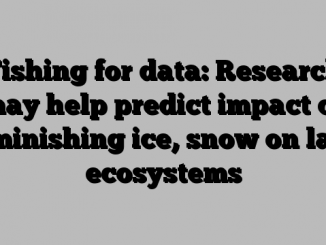 Fishing for data: Research may help predict impact of diminishing ice, snow on lake ecosystems