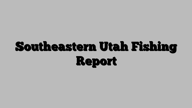 Southeastern Utah Fishing Report