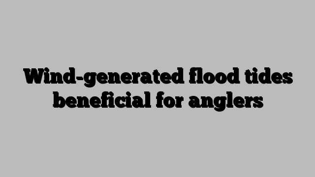 Wind-generated flood tides beneficial for anglers