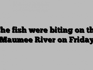 The fish were biting on the Maumee River on Friday