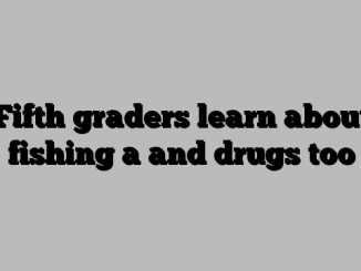 Fifth graders learn about fishing a and drugs too