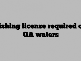 Fishing license required on GA waters