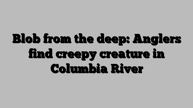 Blob from the deep: Anglers find creepy creature in Columbia River