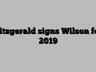 Fitzgerald signs Wilson for 2019