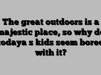 The great outdoors is a majestic place, so why do todaya s kids seem bored with it?