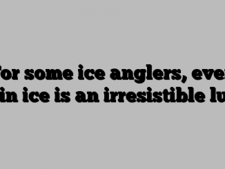 For some ice anglers, even thin ice is an irresistible lure