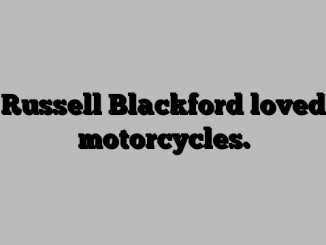 Russell Blackford loved motorcycles.