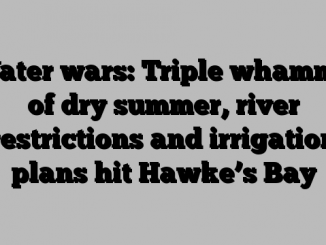 Water wars: Triple whammy of dry summer, river restrictions and irrigation plans hit Hawke’s Bay