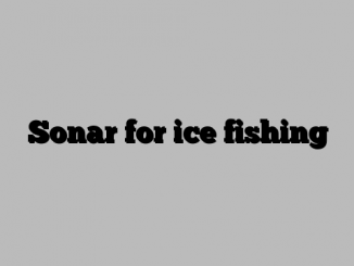 Sonar for ice fishing